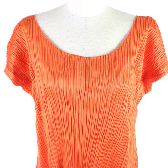 PLEATS PLEASE one piece PP11-JT585 Main: 100% polyester Orange Women 3 Used Authentic