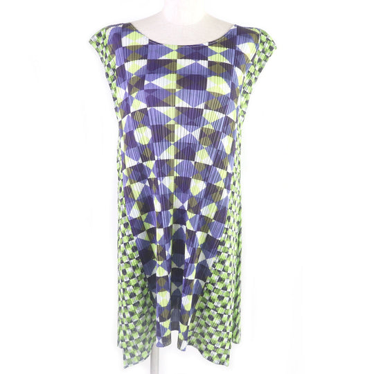 PLEATS PLEASE one piece PP33-JH757 Main: 100% polyester Green type Women 2 Used Authentic