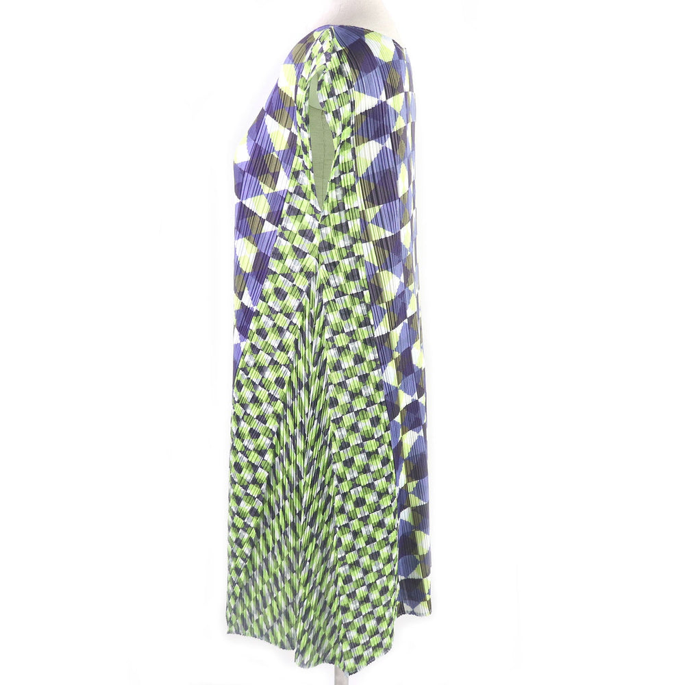 PLEATS PLEASE one piece PP33-JH757 Main: 100% polyester Green type Women 2 Used Authentic