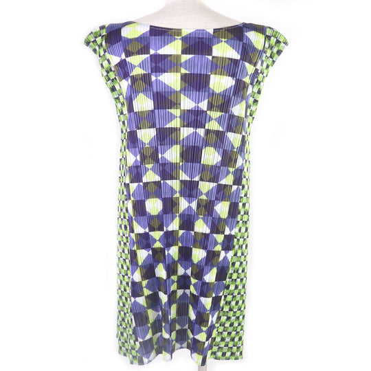 PLEATS PLEASE one piece PP33-JH757 Main: 100% polyester Green type Women 2 Used Authentic