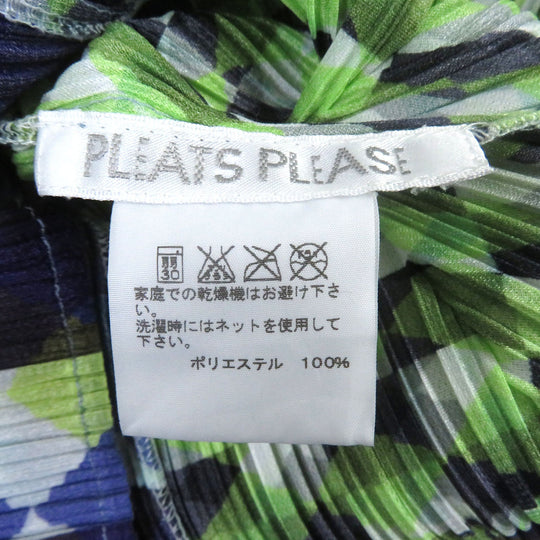 PLEATS PLEASE one piece PP33-JH757 Main: 100% polyester Green type Women 2 Used Authentic