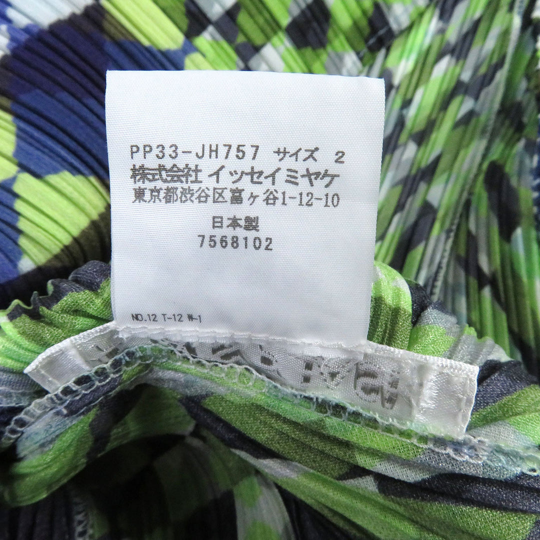 PLEATS PLEASE one piece PP33-JH757 Main: 100% polyester Green type Women 2 Used Authentic