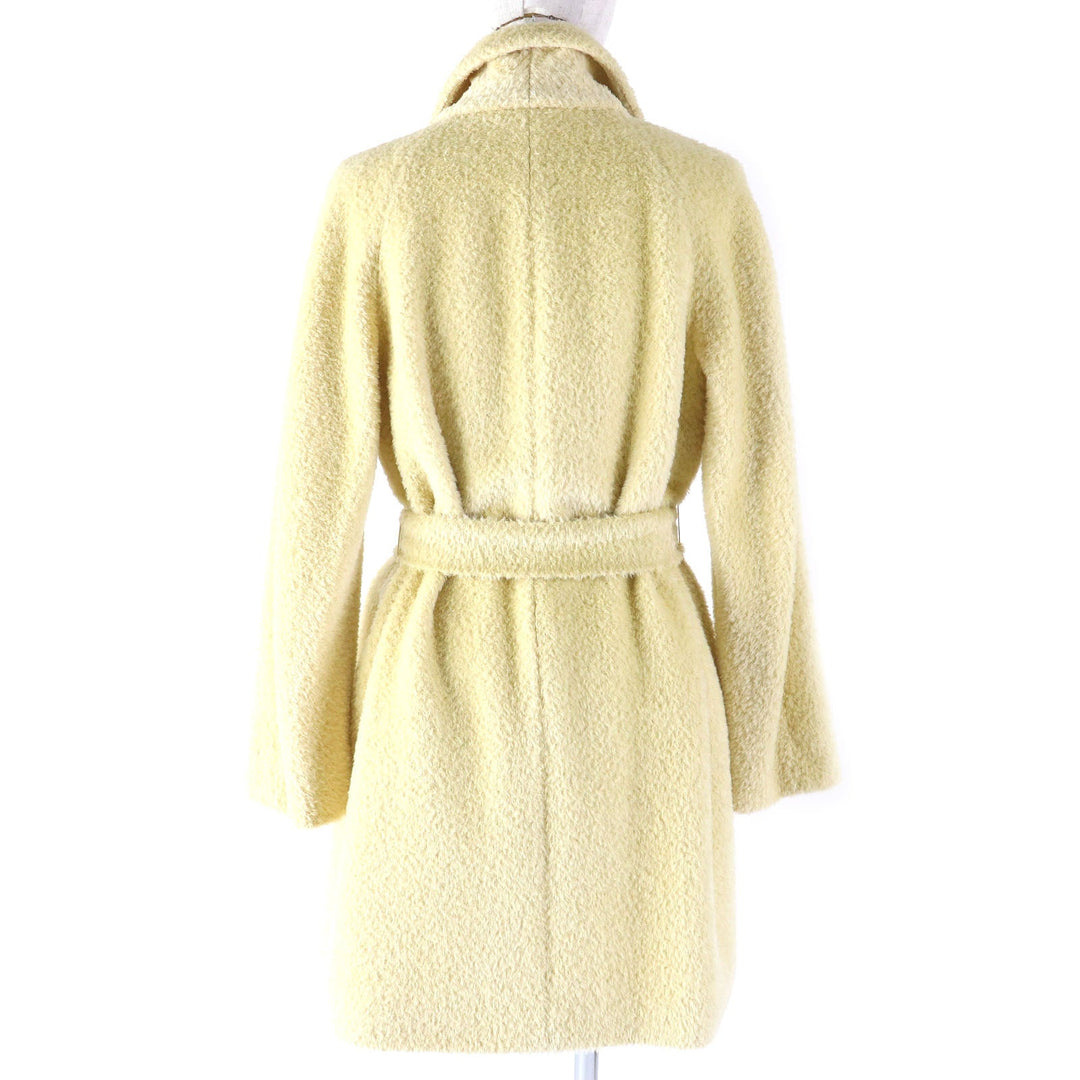 MAX MARA coat Outer: 52% alpaca, Outer: 48% wool, Lining: 100% viscose (rayon) Ivory Women 36 Used Authentic