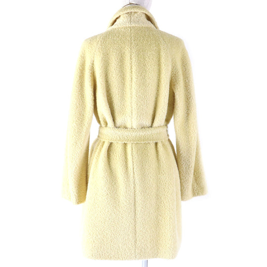 MAX MARA coat Outer: 52% alpaca, Outer: 48% wool, Lining: 100% viscose (rayon) Ivory Women 36 Used Authentic