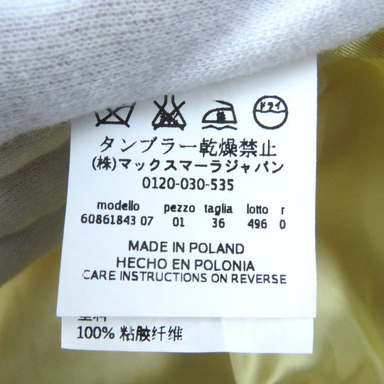 MAX MARA coat Outer: 52% alpaca, Outer: 48% wool, Lining: 100% viscose (rayon) Ivory Women 36 Used Authentic