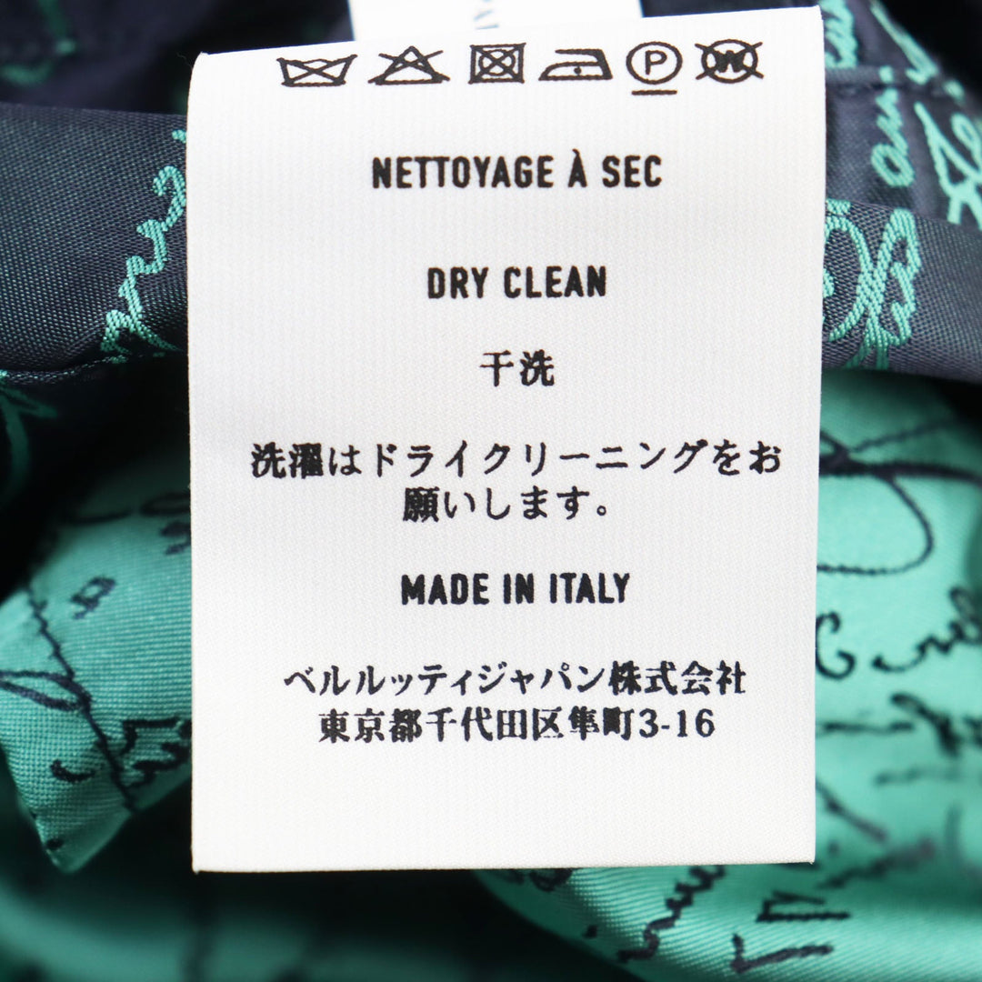 Berluti Hoodie R17OBU68PADX Main: 52% polyester, Main: 48% nylon Navy green mens R44 Used Authentic