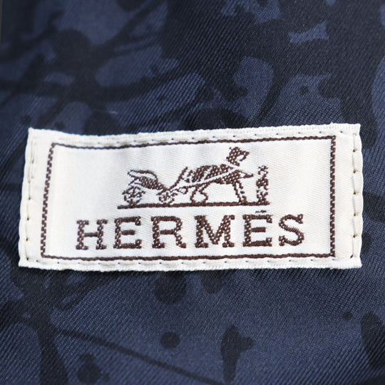HERMES leather jacket 12-5007 Outer: Lamb leather, Lining: 100% silk, Filling: 95% down, Filling: 5% feather black mens 48 Used Authentic