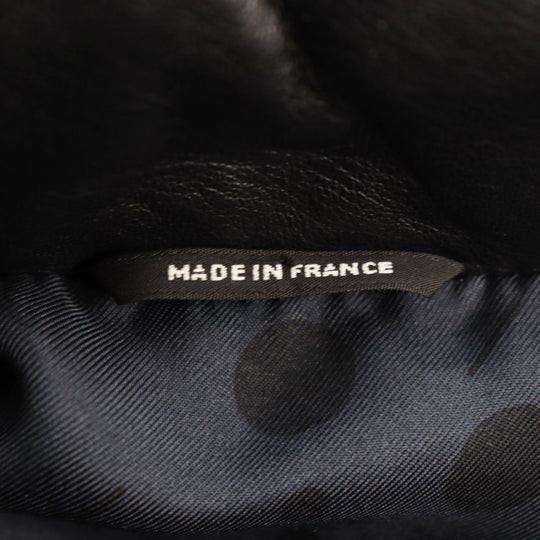 HERMES leather jacket 12-5007 Outer: Lamb leather, Lining: 100% silk, Filling: 95% down, Filling: 5% feather black mens 48 Used Authentic