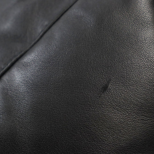 HERMES leather jacket 12-5007 Outer: Lamb leather, Lining: 100% silk, Filling: 95% down, Filling: 5% feather black mens 48 Used Authentic