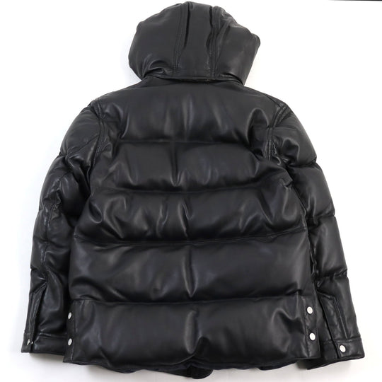 HERMES leather jacket 12-5007 Outer: Lamb leather, Lining: 100% silk, Filling: 95% down, Filling: 5% feather black mens 48 Used Authentic