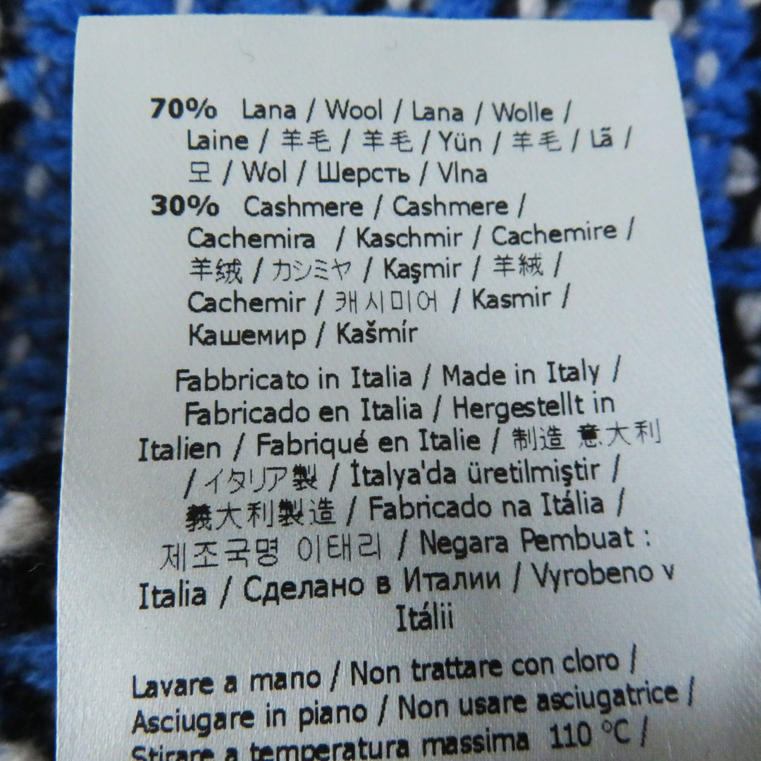 FENDI Hoodie FZY731 Main: 70% wool, Main: 30% cashmere Blue white Women 38 Used Authentic