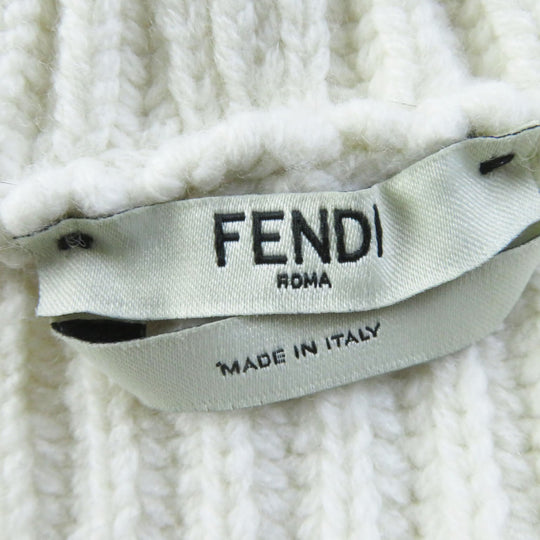 FENDI Hoodie FZY731 Main: 70% wool, Main: 30% cashmere Blue white Women 38 Used Authentic