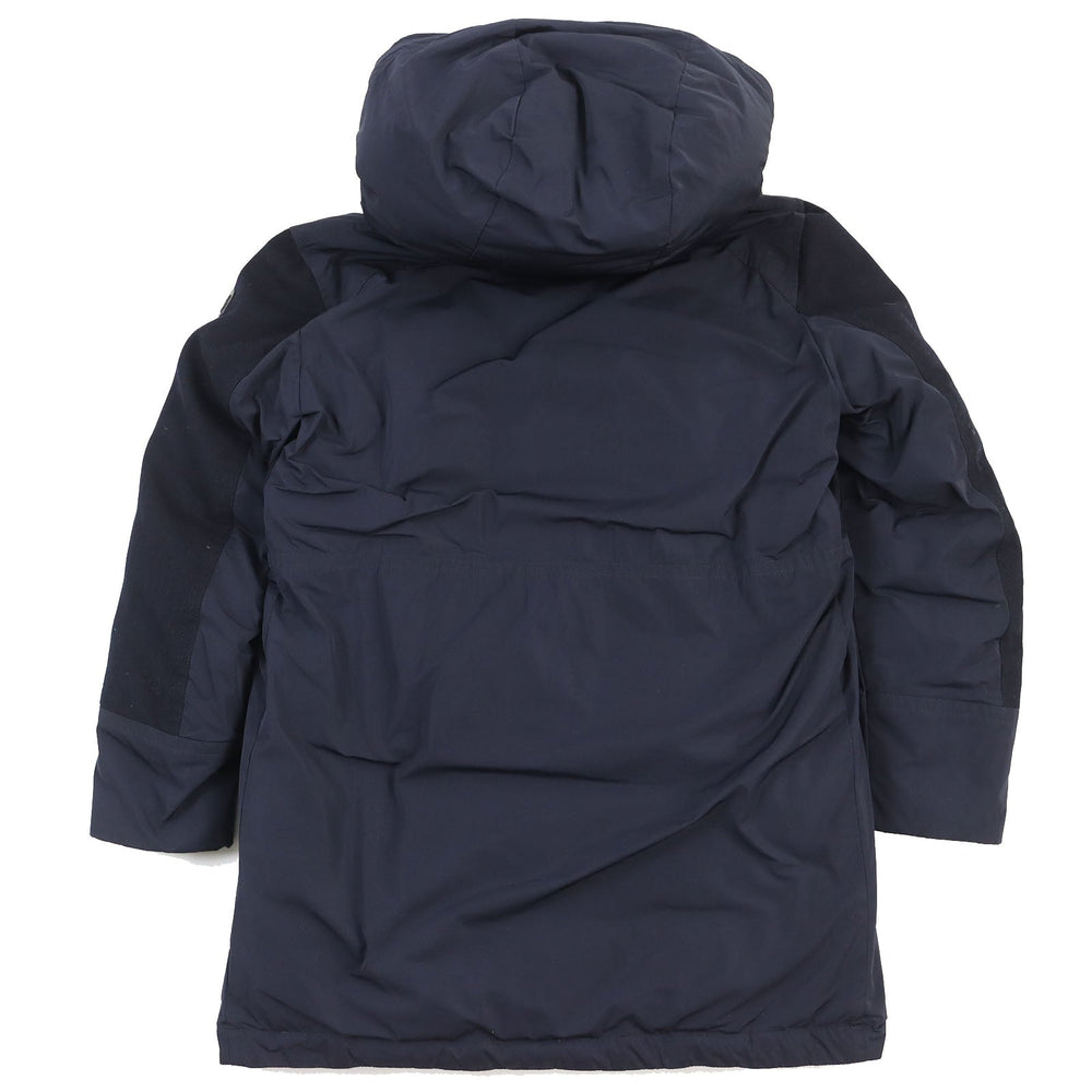 MONCLER Down jacket polyester Navy PERRAULT zero size