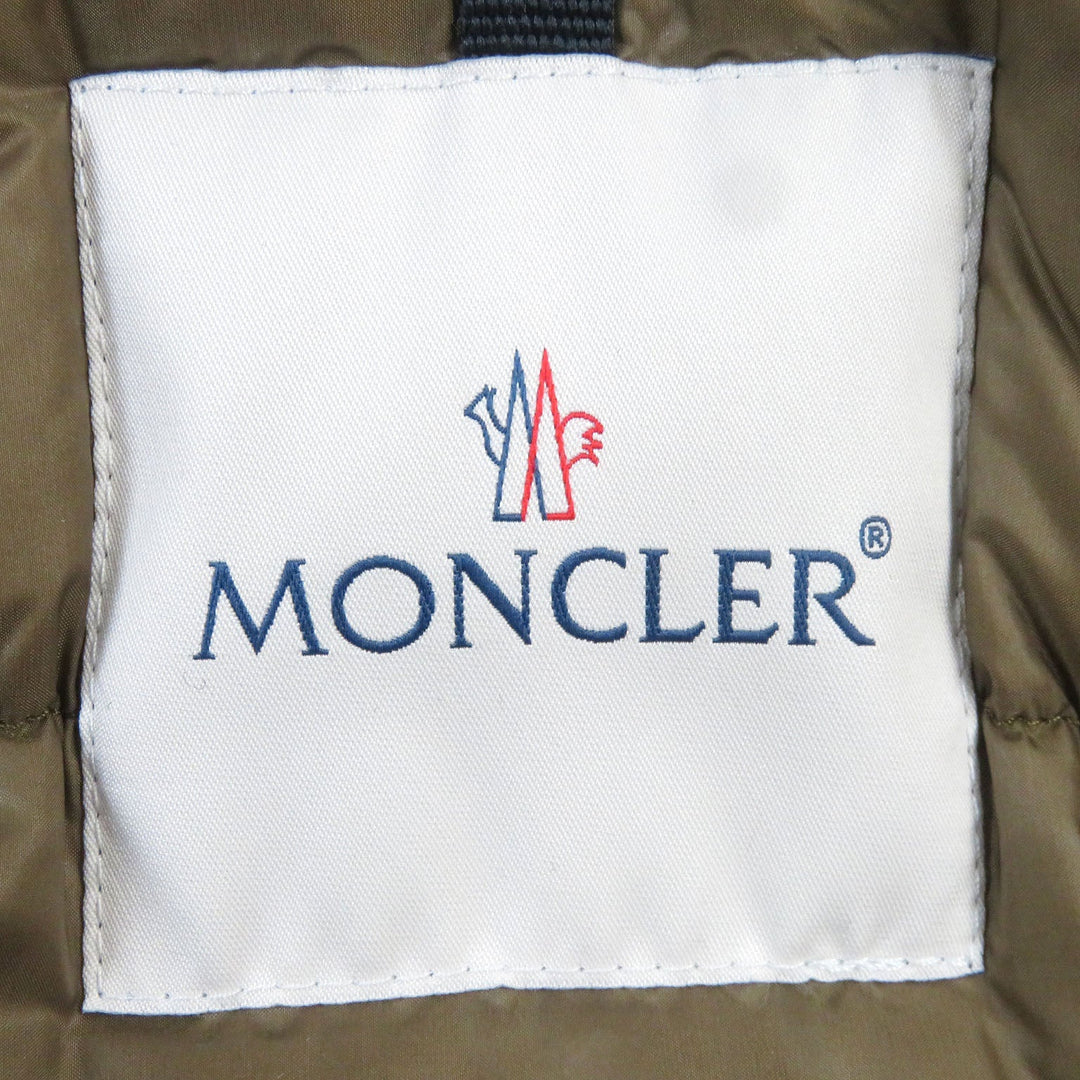MONCLER Down jacket polyester Navy PERRAULT zero size