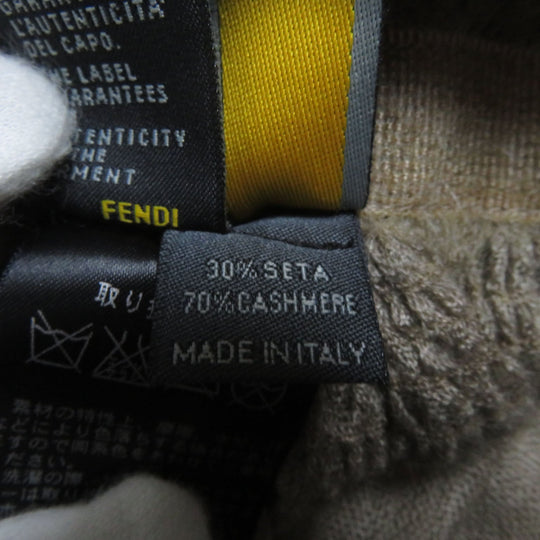 FENDI Stall Main: 70% cashmere, Main: 30% silk, Part: Orirag fur beige Women Used Authentic