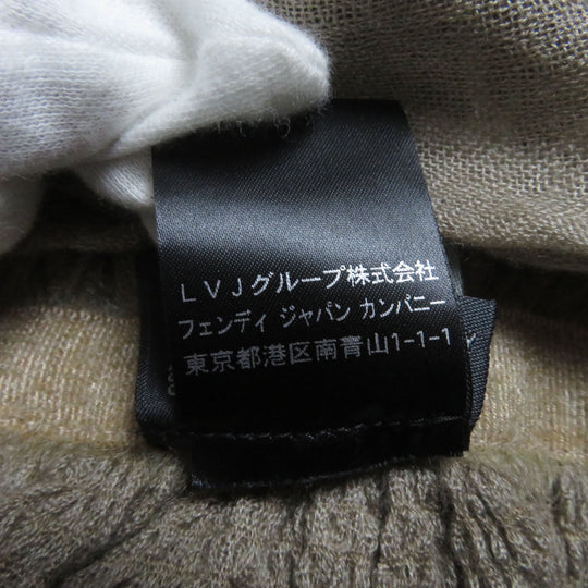 FENDI Stall Main: 70% cashmere, Main: 30% silk, Part: Orirag fur beige Women Used Authentic