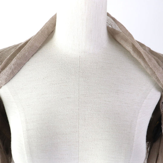 FENDI Stall Main: 70% cashmere, Main: 30% silk, Part: Orirag fur beige Women Used Authentic