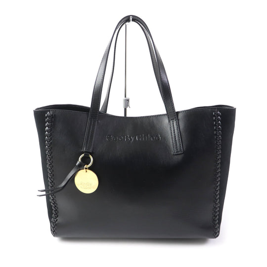 SEE BY CHLOE Tote Bag Main: Leather black TILDA Women Used Authentic