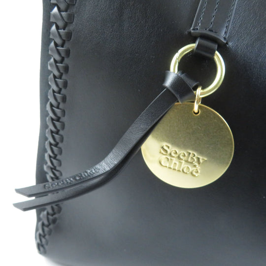SEE BY CHLOE Tote Bag Main: Leather black TILDA Women Used Authentic