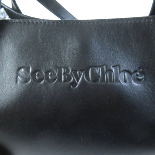 SEE BY CHLOE Tote Bag Main: Leather black TILDA Women Used Authentic