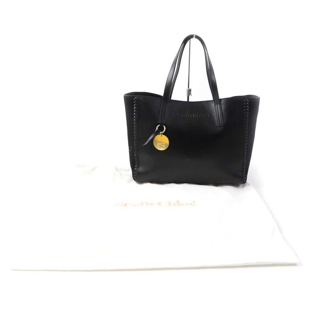SEE BY CHLOE Tote Bag Main: Leather black TILDA Women Used Authentic