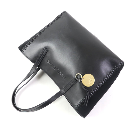 SEE BY CHLOE Tote Bag Main: Leather black TILDA Women Used Authentic