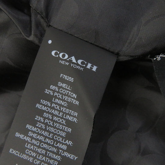 COACH trench coat F76255 Main: 68% cotton, Main: 32% polyester, Lining: 100% polyester, Liner: 55% wool, Liner: 23% polyester, : 22% rayon Fur: Mouton Part: Leather beige Women Used Authentic
