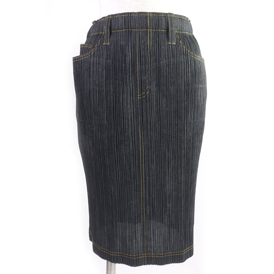 PLEATS PLEASE Pleated skirt PP75-JG021 Main: 100% polyester black Women 1 Used Authentic
