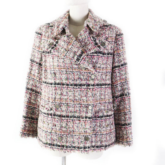 CHANEL tailored jacket 05A P26908 Outer: 40% wool, Outer: 20% mohair, Outer: 10% cotton, Outer: 10% acrylic, Outer: 10% silk, Outer: 6% nylon, 4% polyester, Lining: 96% silk, 4% polyurethane Multi Women 40 Used Authentic