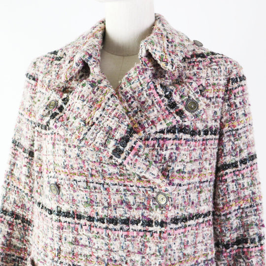 CHANEL tailored jacket 05A P26908 Outer: 40% wool, Outer: 20% mohair, Outer: 10% cotton, Outer: 10% acrylic, Outer: 10% silk, Outer: 6% nylon, 4% polyester, Lining: 96% silk, 4% polyurethane Multi Women 40 Used Authentic