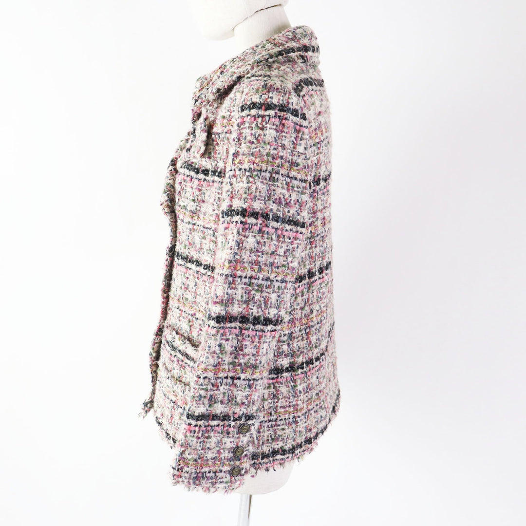 CHANEL tailored jacket 05A P26908 Outer: 40% wool, Outer: 20% mohair, Outer: 10% cotton, Outer: 10% acrylic, Outer: 10% silk, Outer: 6% nylon, 4% polyester, Lining: 96% silk, 4% polyurethane Multi Women 40 Used Authentic