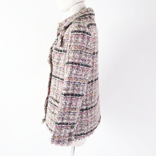CHANEL tailored jacket 05A P26908 Outer: 40% wool, Outer: 20% mohair, Outer: 10% cotton, Outer: 10% acrylic, Outer: 10% silk, Outer: 6% nylon, 4% polyester, Lining: 96% silk, 4% polyurethane Multi Women 40 Used Authentic