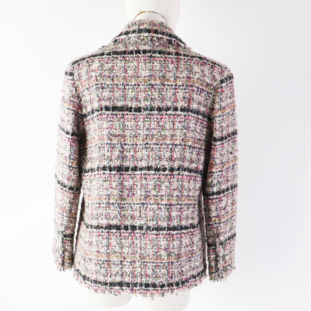 CHANEL tailored jacket 05A P26908 Outer: 40% wool, Outer: 20% mohair, Outer: 10% cotton, Outer: 10% acrylic, Outer: 10% silk, Outer: 6% nylon, 4% polyester, Lining: 96% silk, 4% polyurethane Multi Women 40 Used Authentic