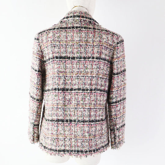 CHANEL tailored jacket 05A P26908 Outer: 40% wool, Outer: 20% mohair, Outer: 10% cotton, Outer: 10% acrylic, Outer: 10% silk, Outer: 6% nylon, 4% polyester, Lining: 96% silk, 4% polyurethane Multi Women 40 Used Authentic