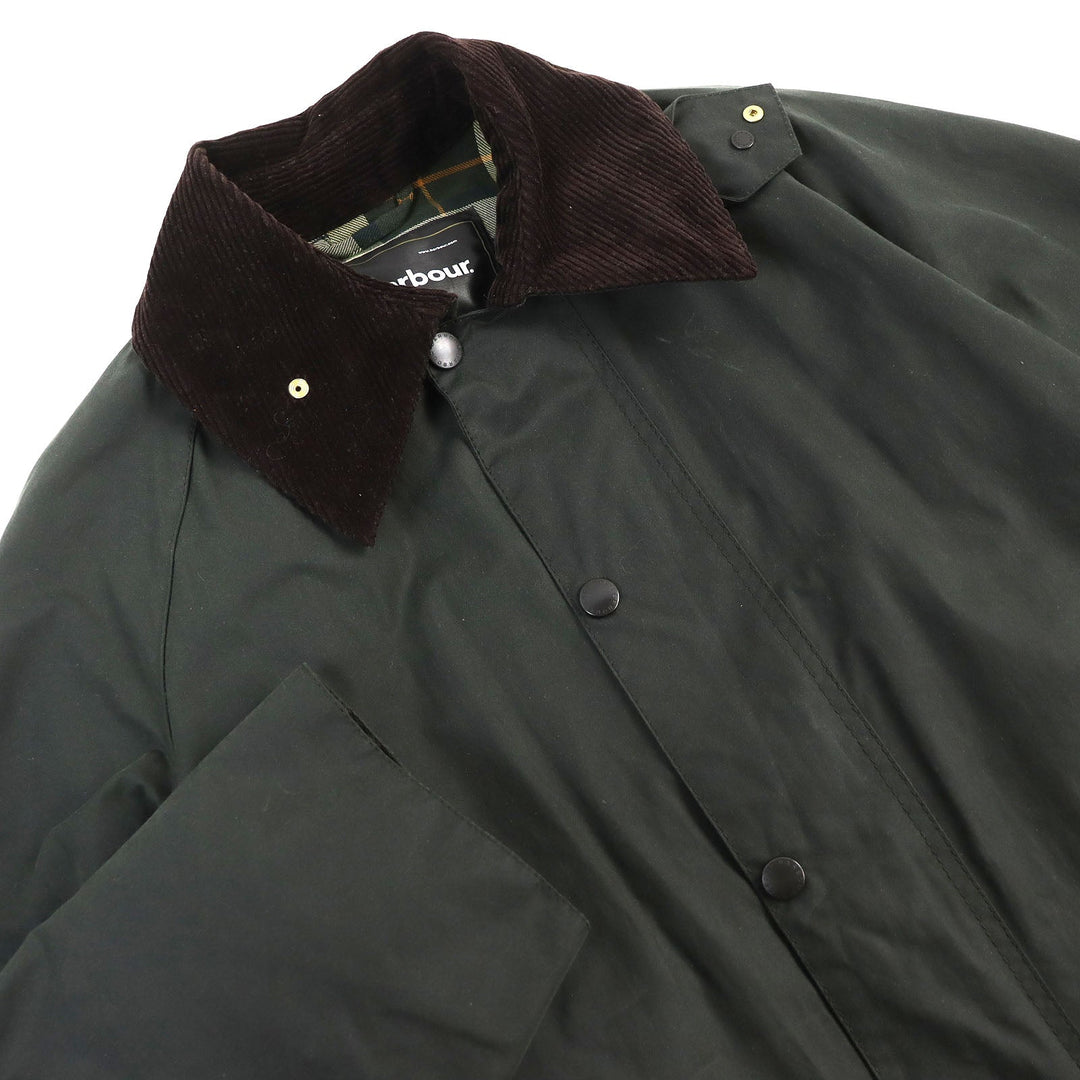 Barbour coat Outer: 100% cotton, Lining: 100% cotton, Lining: 100% polyester, Part: 100% cotton, Part: 100% acrylic olive mens 40 Used Authentic