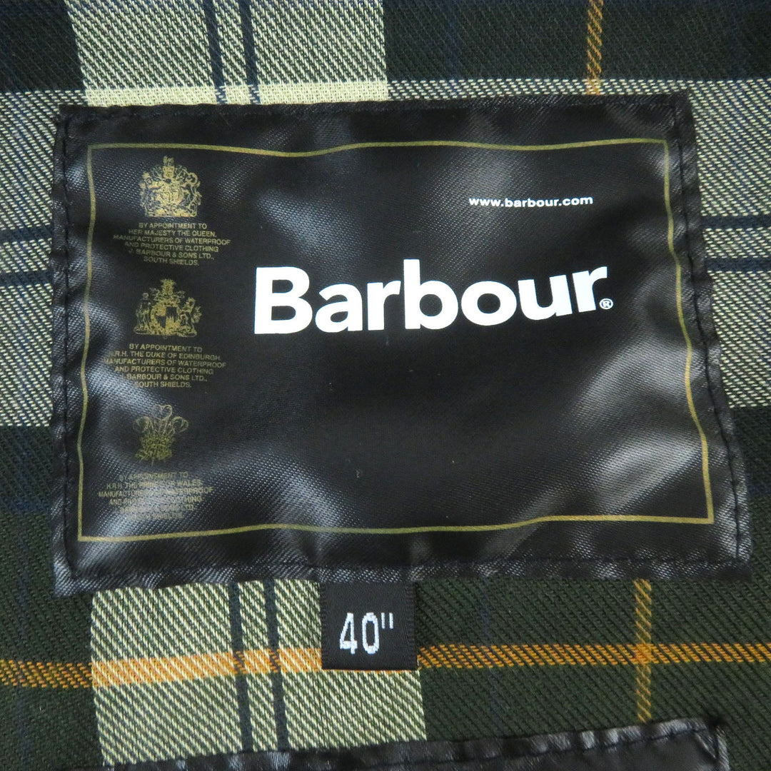 Barbour coat Outer: 100% cotton, Lining: 100% cotton, Lining: 100% polyester, Part: 100% cotton, Part: 100% acrylic olive mens 40 Used Authentic