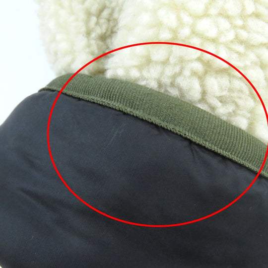 MONCLER Down jacket Outer: 73% polyester, Outer: 27% wool, Lining: 100% nylon, Filling: 90% down, Filling: 10% feather, Hem lining: 85% polyester, 15% cotton, Other fabric: 100% nylon Ivory khaki mens 1 Used Authentic