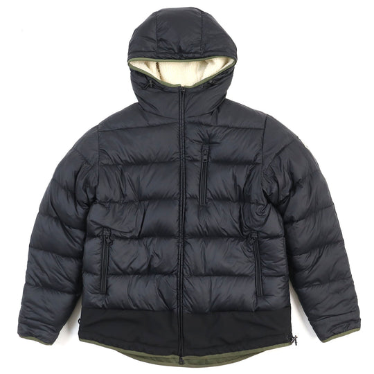 MONCLER Down jacket Outer: 73% polyester, Outer: 27% wool, Lining: 100% nylon, Filling: 90% down, Filling: 10% feather, Hem lining: 85% polyester, 15% cotton, Other fabric: 100% nylon Ivory khaki mens 1 Used Authentic