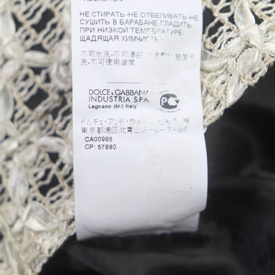 DOLCE&GABBANA setup Jacket Outer: 70% Viscose, 20% Cotton, 10% Nylon Jacket Inner: 87% Cupra, 13% Elastane Skirt Outer: 77% Rayon, 12% Nylon, 11% Cotton Skirt Inner: 87% Cupra, 13% Polyurethane Beige black Women 38 Used Authentic