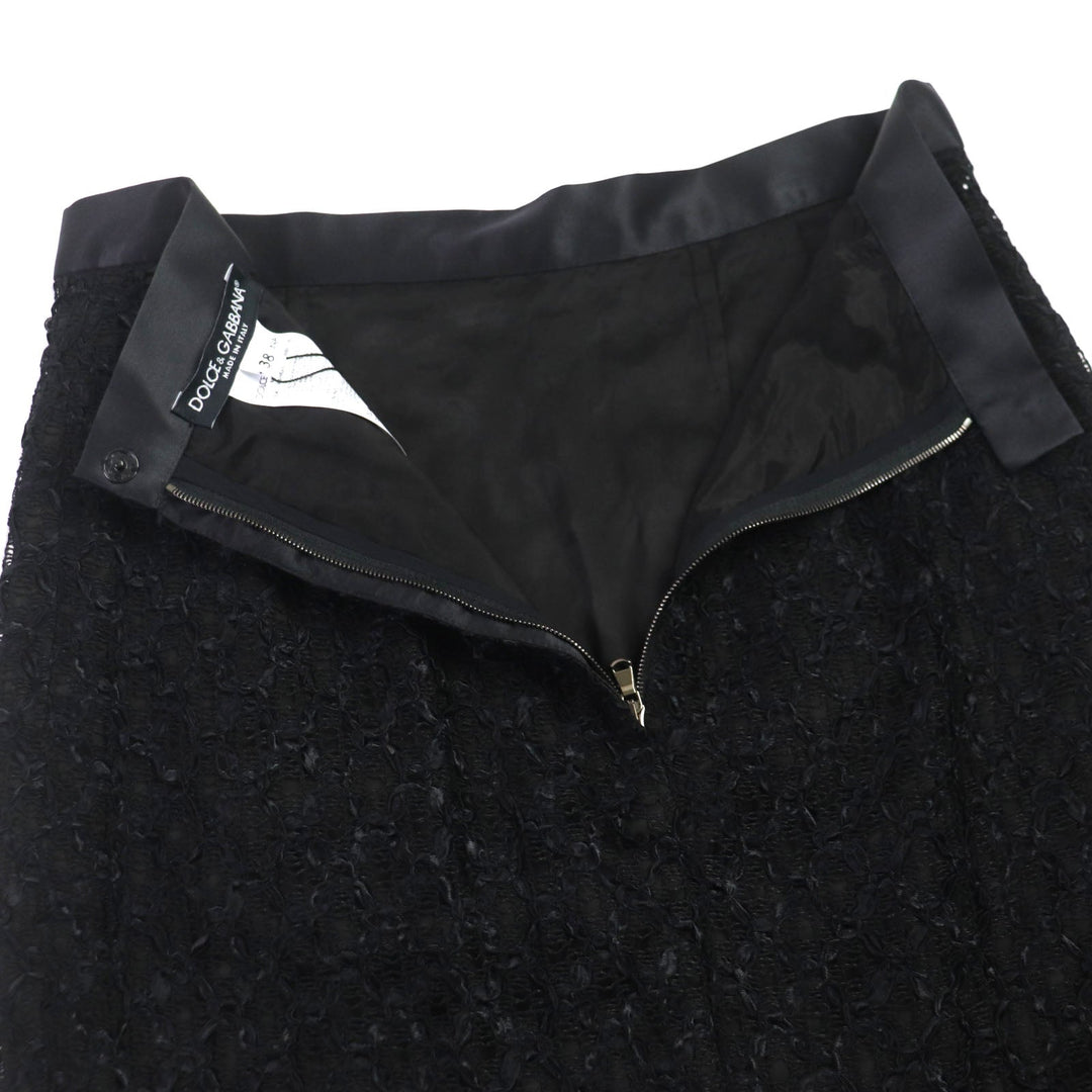 DOLCE&GABBANA setup Jacket Outer: 70% Viscose, 20% Cotton, 10% Nylon Jacket Inner: 87% Cupra, 13% Elastane Skirt Outer: 77% Rayon, 12% Nylon, 11% Cotton Skirt Inner: 87% Cupra, 13% Polyurethane Beige black Women 38 Used Authentic