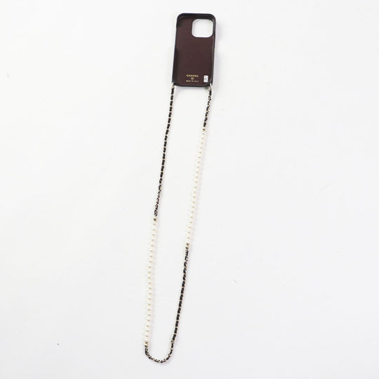 CHANEL iPhone case AP3556 lambskin black Matrasse Women Used Authentic