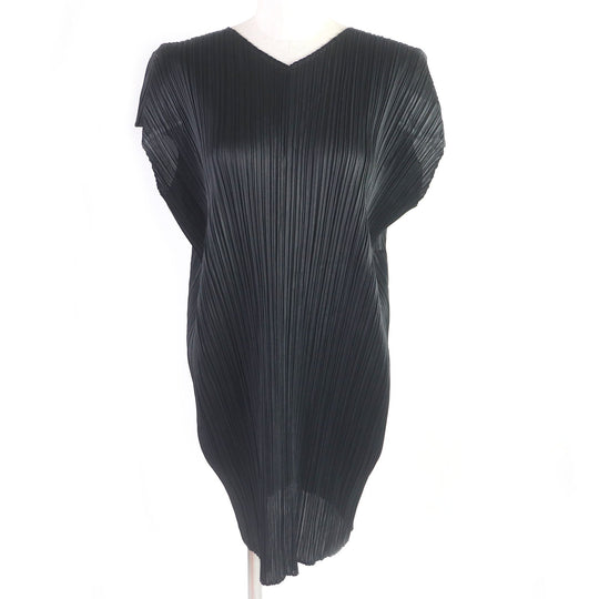 PLEATS PLEASE dress PP91-JH225 Main: 100% polyester black Women 2 Used Authentic