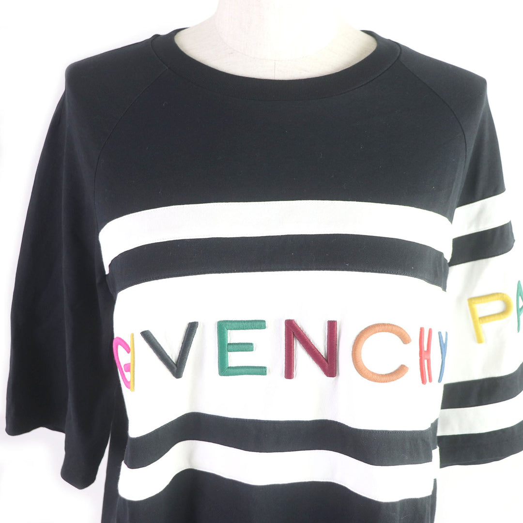 GIVENCHY Short sleeve T-shirt BW706V3Z1X Main: 100% cotton, Part: 97% cotton, Part: 3% polyurethane, Part: 96% polyester, 4% ceramic black Women S Used Authentic