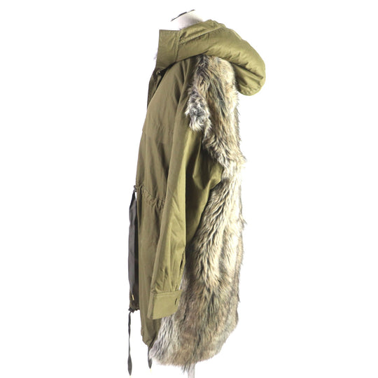 Stella McCartney Military coat 478186 Outer: 100% cotton, Lining: 100% polyester, Part: 79% acrylic, Part: 21% polyester, Filling: 100% polyester khaki Women 36 Used Authentic