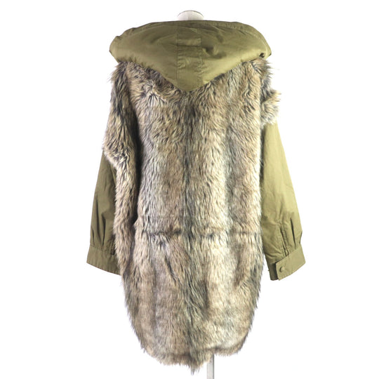 Stella McCartney Military coat 478186 Outer: 100% cotton, Lining: 100% polyester, Part: 79% acrylic, Part: 21% polyester, Filling: 100% polyester khaki Women 36 Used Authentic