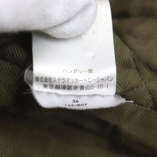 Stella McCartney Military coat 478186 Outer: 100% cotton, Lining: 100% polyester, Part: 79% acrylic, Part: 21% polyester, Filling: 100% polyester khaki Women 36 Used Authentic