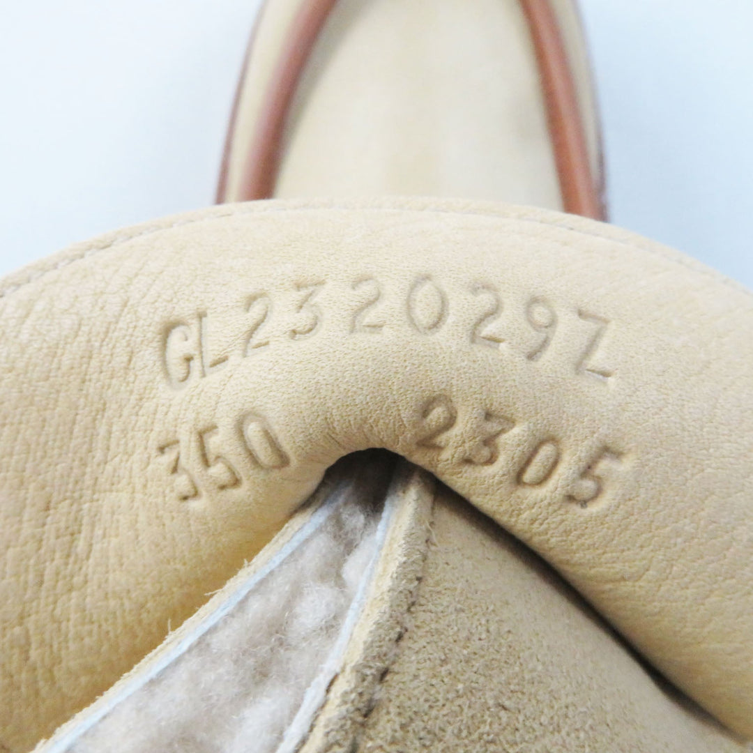 HERMES short boots Beauveroy/Calfskin Beige Palomino Emisfer Women 35 Used Authentic