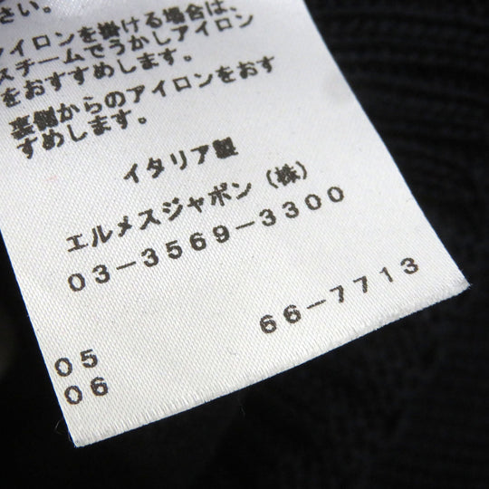 HERMES one piece Main: 55% silk, Main: 45% cotton black Women 38 Used Authentic