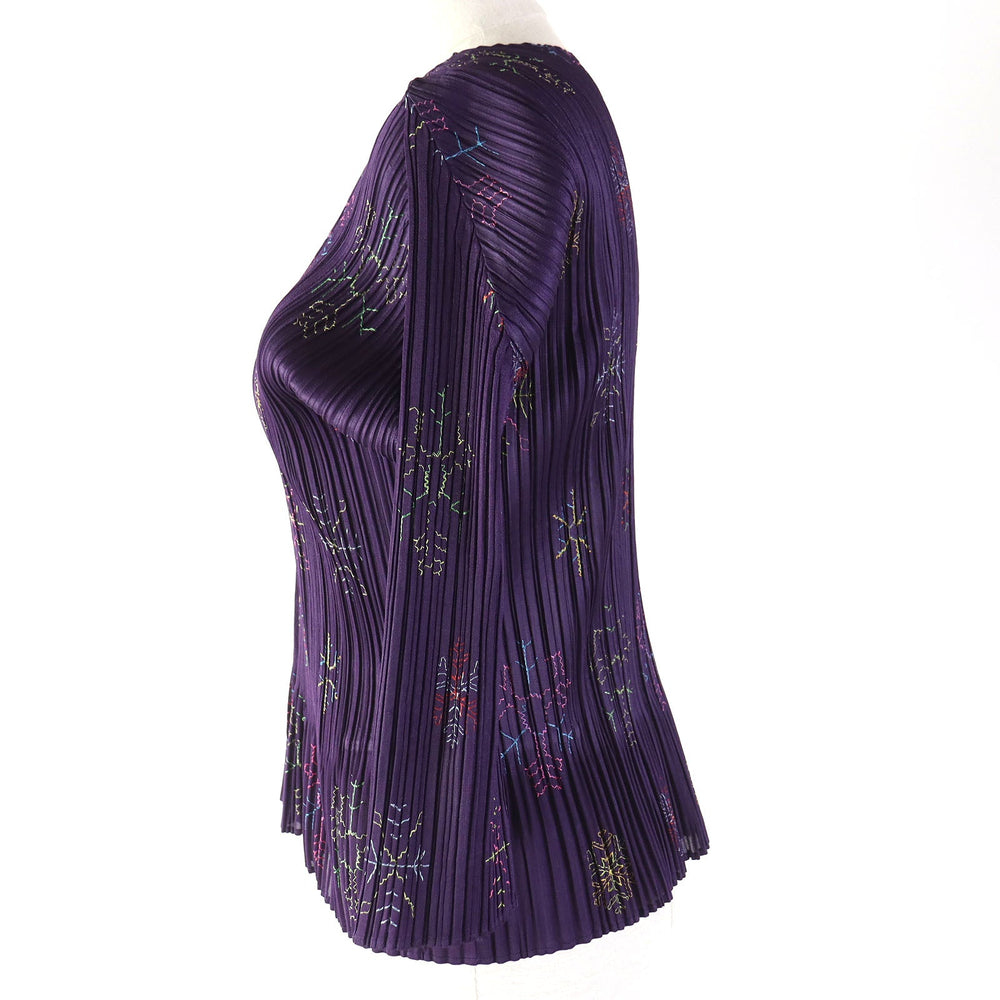 PLEATS PLEASE Cut PP53-JK721 Main: 100% polyester Purple type Women 3 Used Authentic
