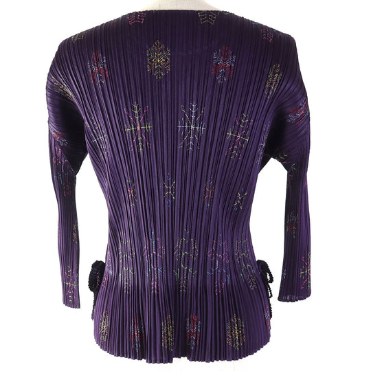 PLEATS PLEASE Cut PP53-JK721 Main: 100% polyester Purple type Women 3 Used Authentic